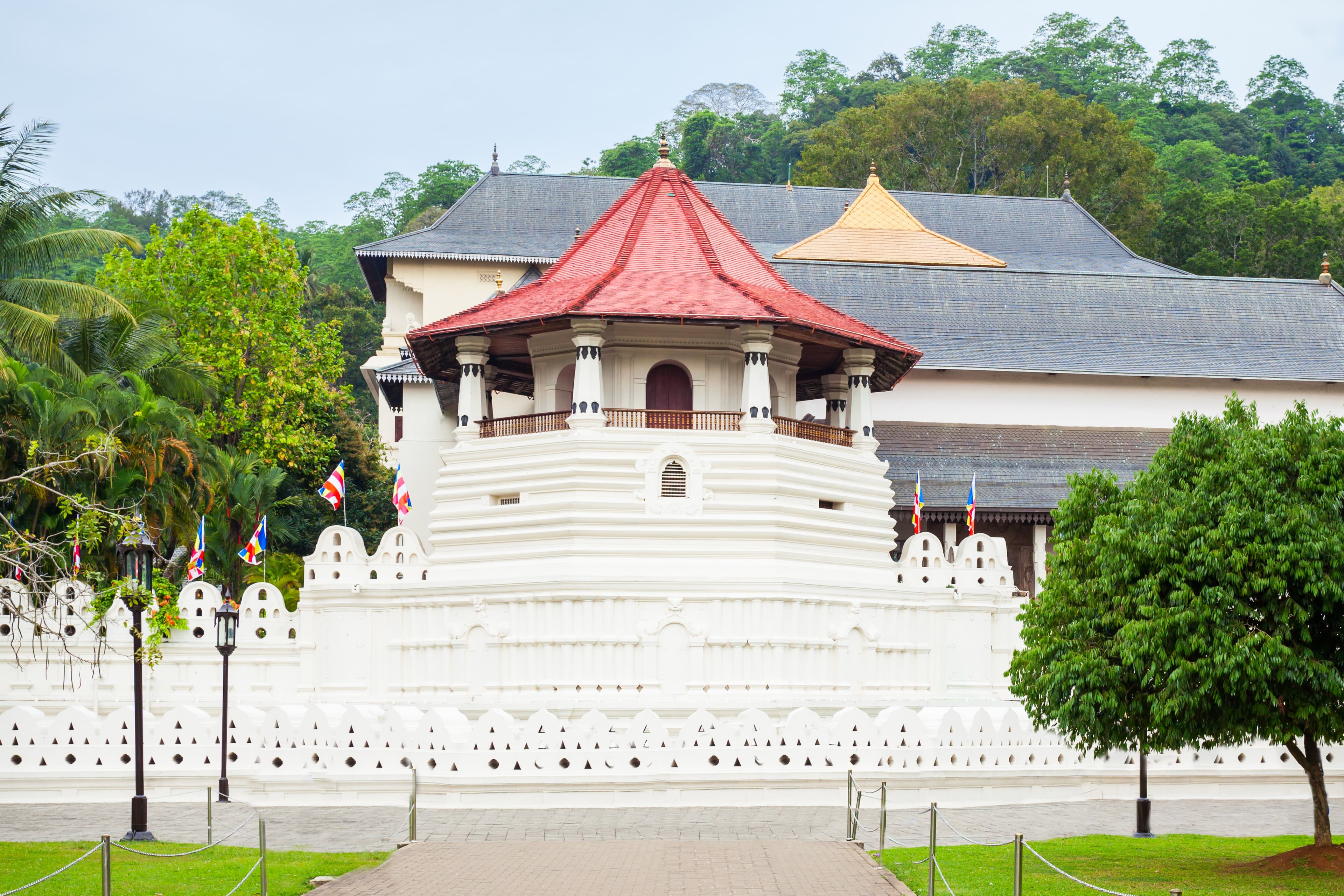 Temple of the Sacred Tooth Relic in Kandy, Sri Lanka